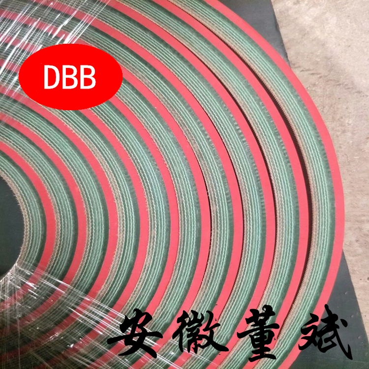 10个厚绿PVC表面加4mm红胶