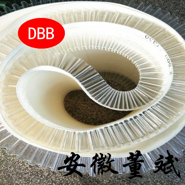 白PU带表面加透明PU裙边