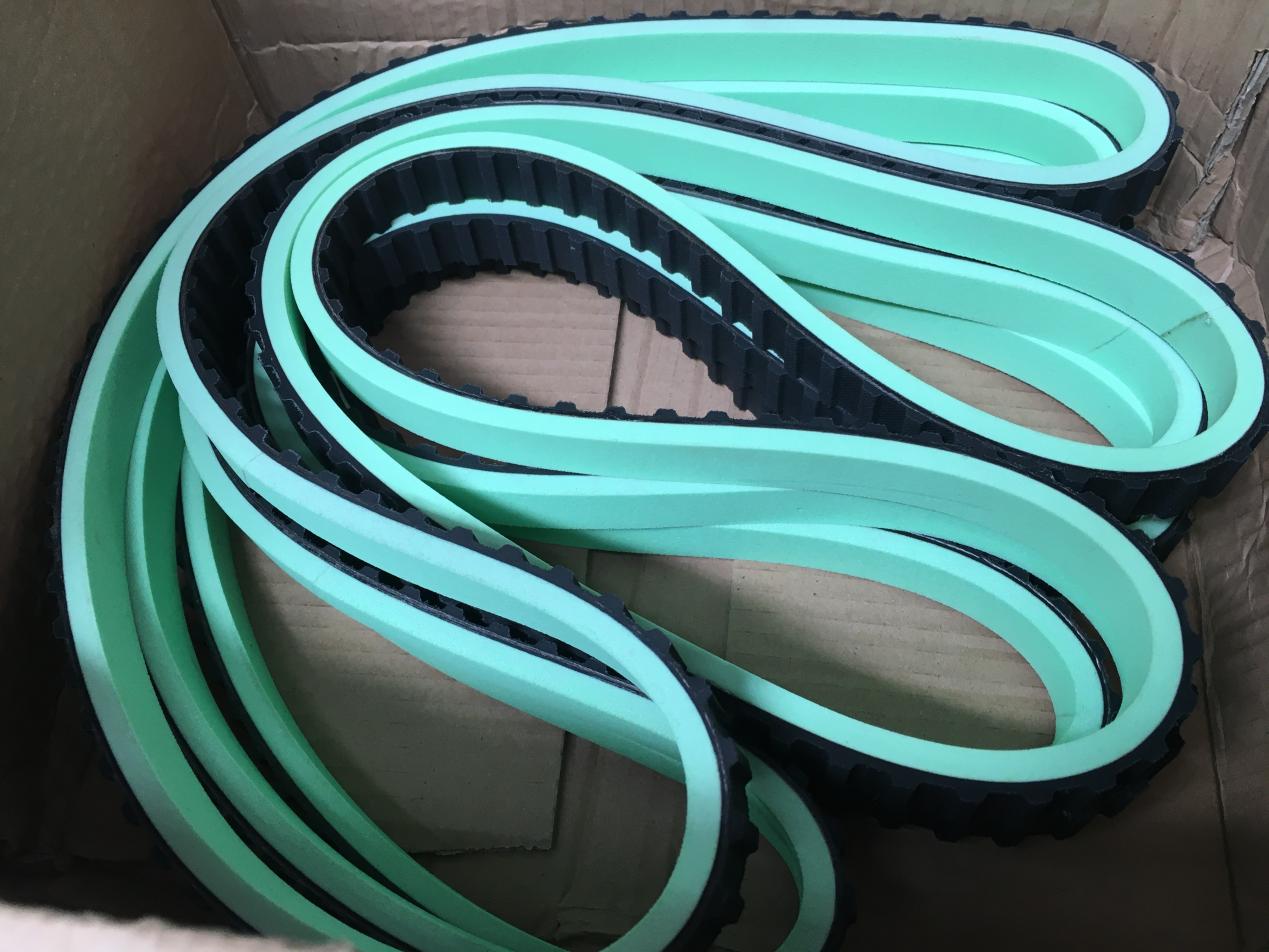 橡胶同步带表面加绿色进口PU泡棉