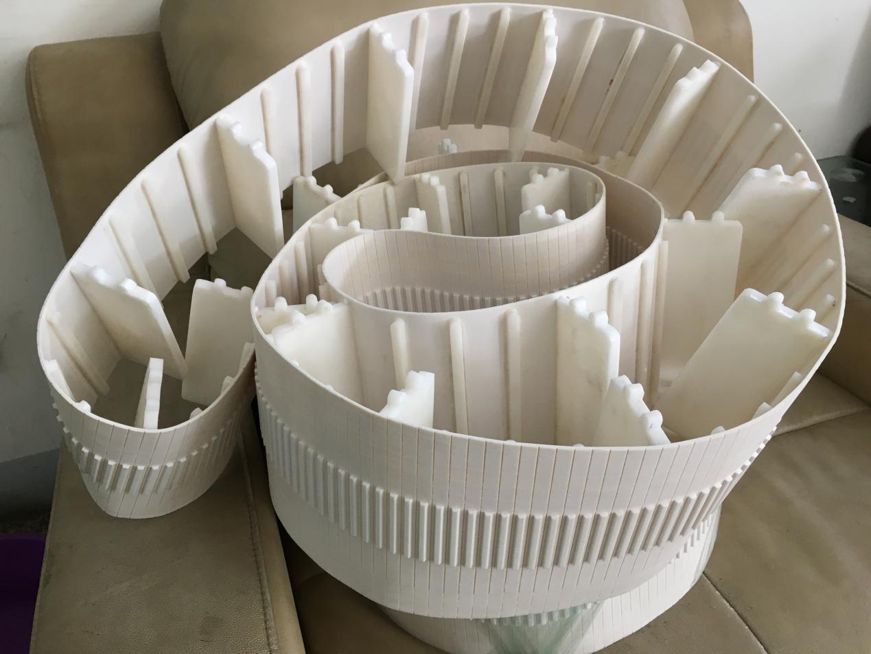 开模做PU同步带加异形挡块