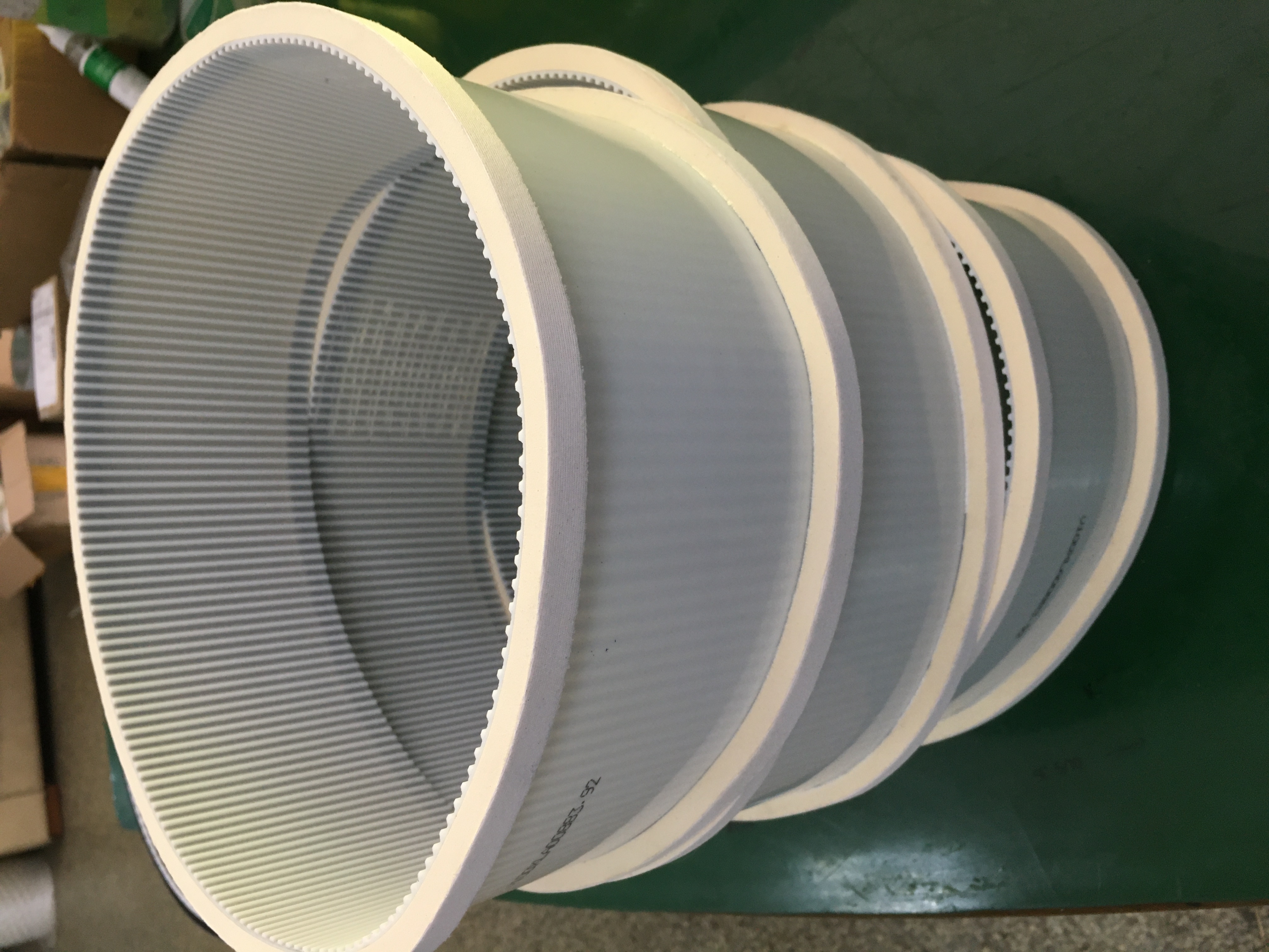 国产PU同步带表面加白布海绵条