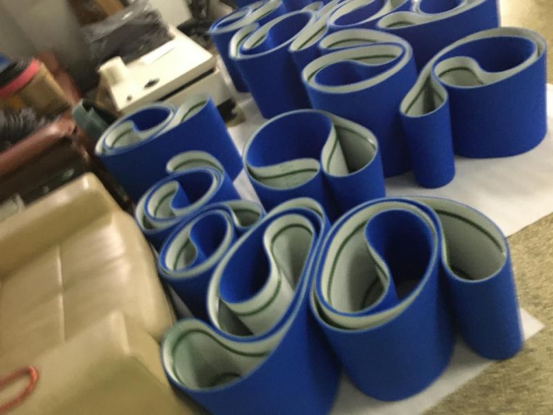 输送带加包边兰色布海绵并加导条